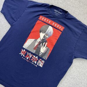 Tokyo Ghoul T-Shirt Mens XL XLarge Blue Graphic Tee Crunchy Roll Promo NICE